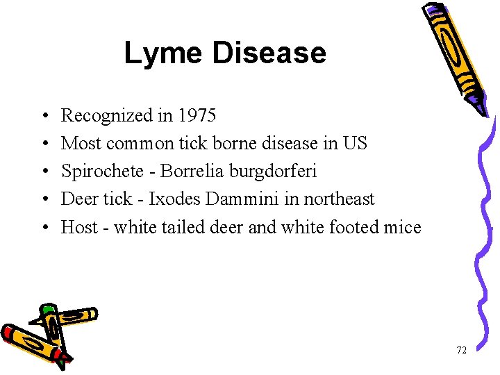 Lyme Disease • • • Recognized in 1975 Most common tick borne disease in Lyme Disease • • • Recognized in 1975 Most common tick borne disease in