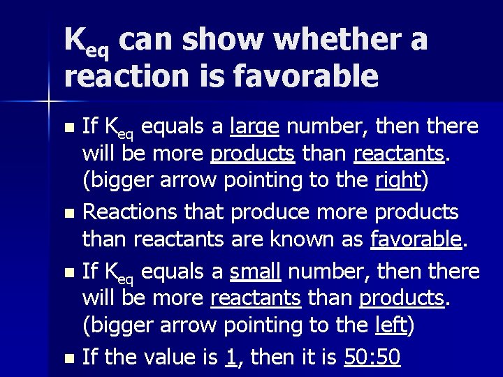 Keq Graph Examples Chemical Equilibrium Reaction Types So far this year