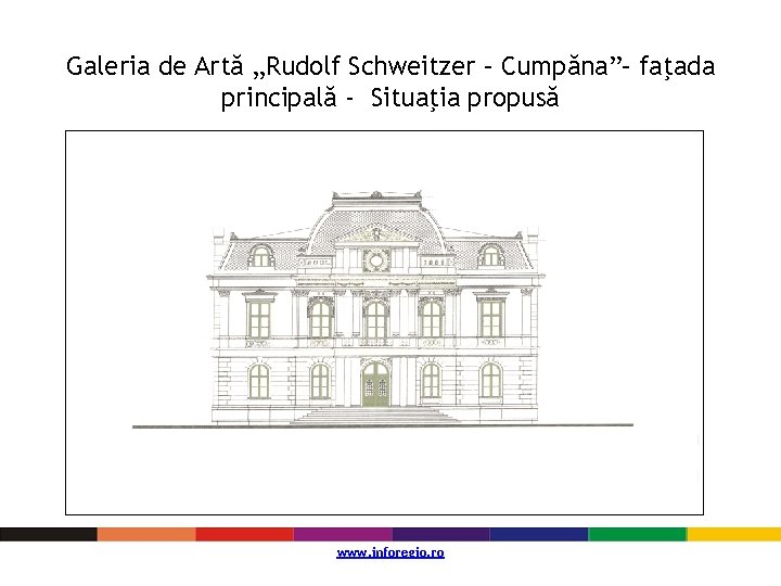 Galeria de Artă „Rudolf Schweitzer – Cumpăna”– faţada principală - Situaţia propusă www. inforegio.