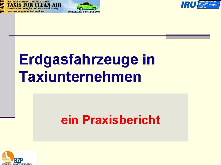 Erdgasfahrzeuge in Taxiunternehmen ein Praxisbericht 