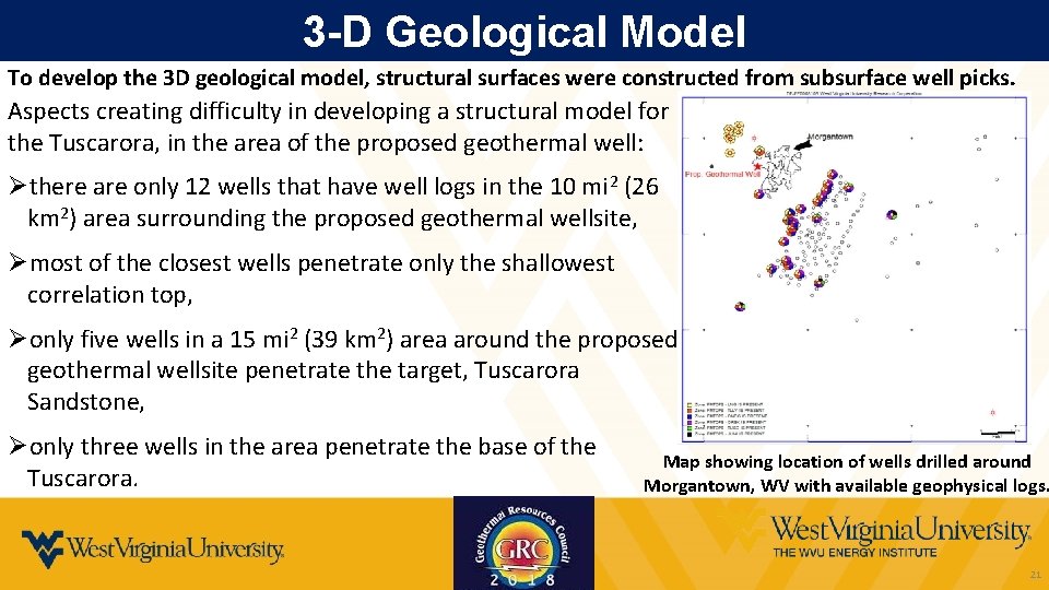 3 -D Geological Model To develop the 3 D geological model, structural surfaces were
