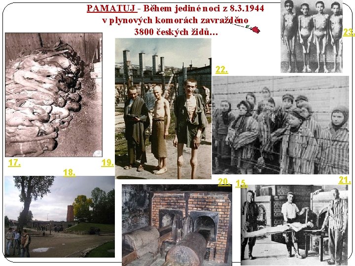 PAMATUJ - Během jediné noci z 8. 3. 1944 v plynových komorách zavražděno 3800