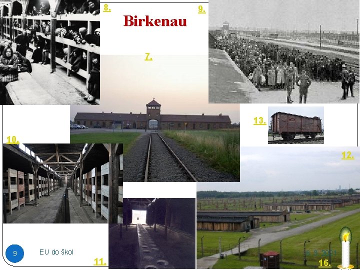 8. Birkenau 9. 7. 13. 10. 12. 9 EU do škol 11. 6. 3.