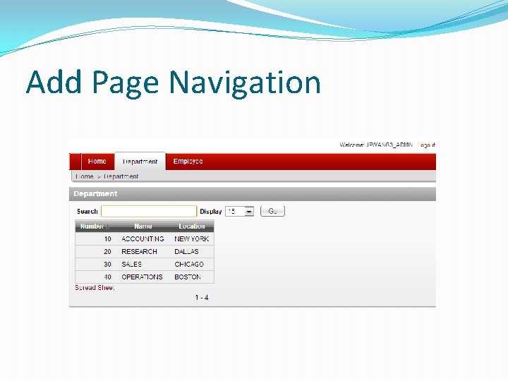 Add Page Navigation Add Page Navigation