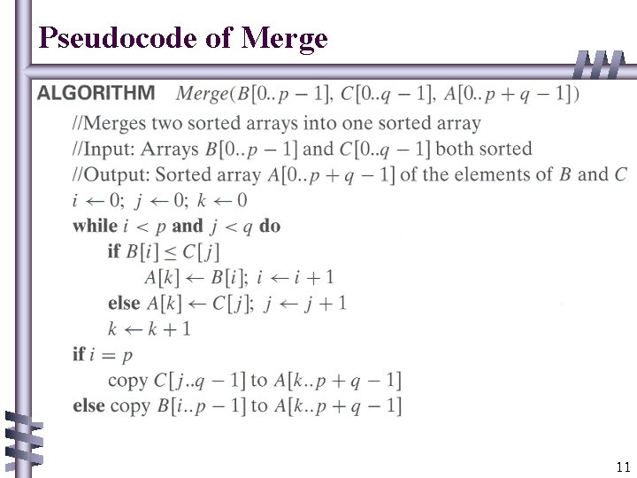 Pseudocode of Merge 11 