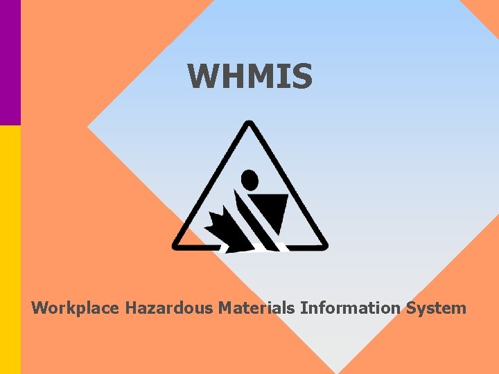 WHMIS Workplace Hazardous Materials Information System 