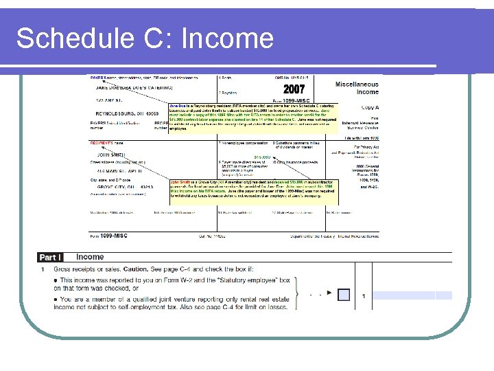 Schedule C: Income Schedule C: Income