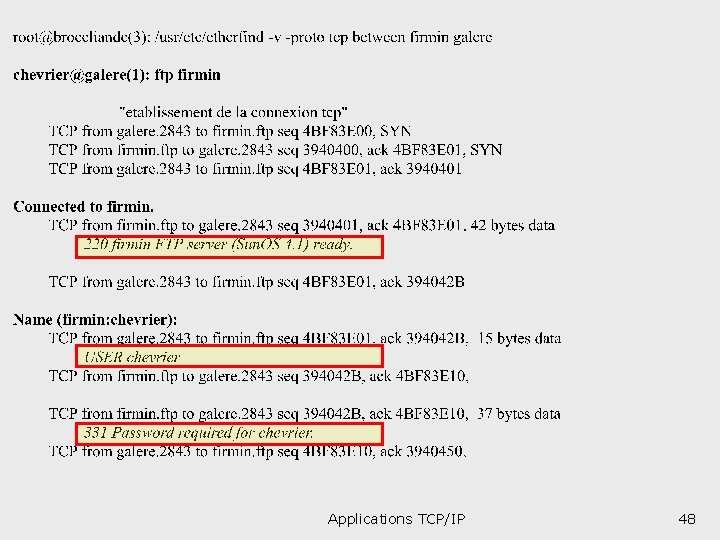 Applications TCP/IP 48 