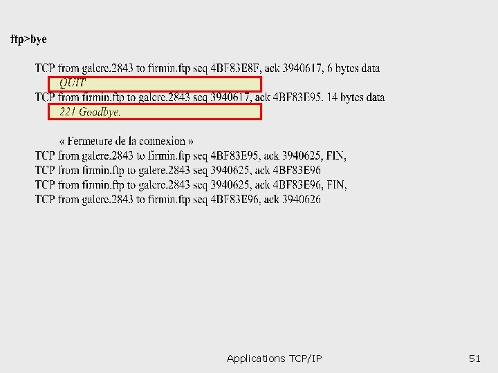 Applications TCP/IP 51 
