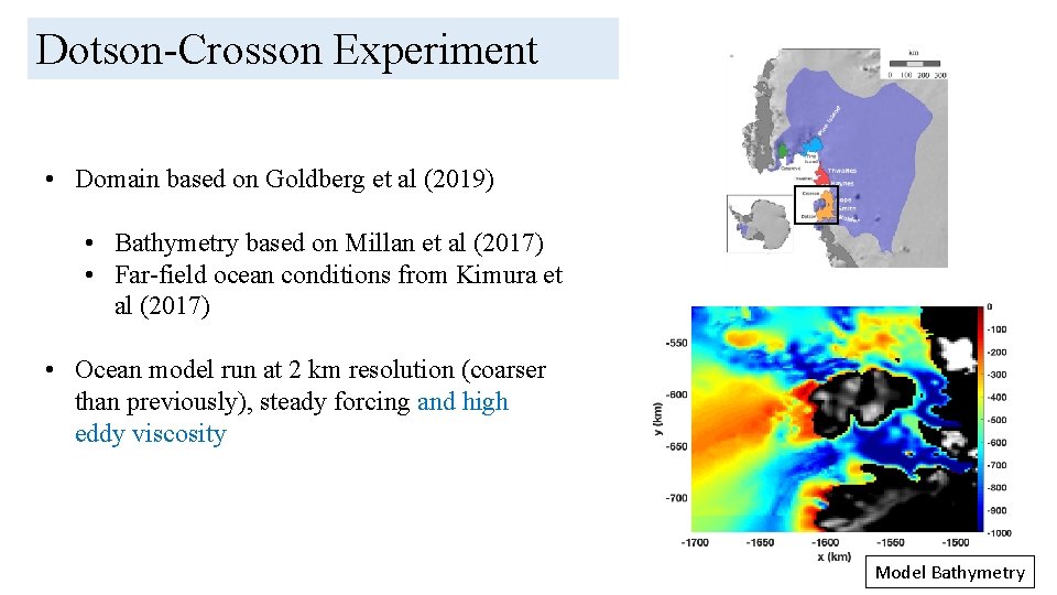 Dotson-Crosson Experiment • Domain based on Goldberg et al (2019) • Bathymetry based on