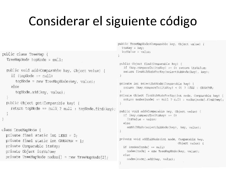 Considerar el siguiente código Considerar el siguiente código