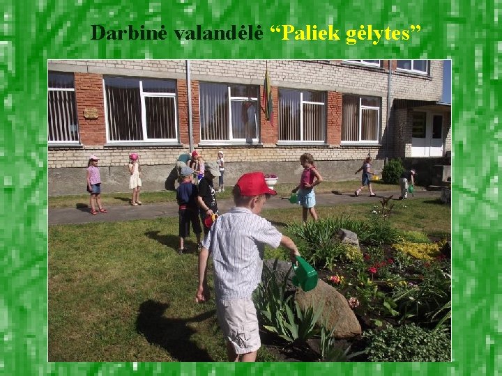 Darbinė valandėlė “Paliek gėlytes” 