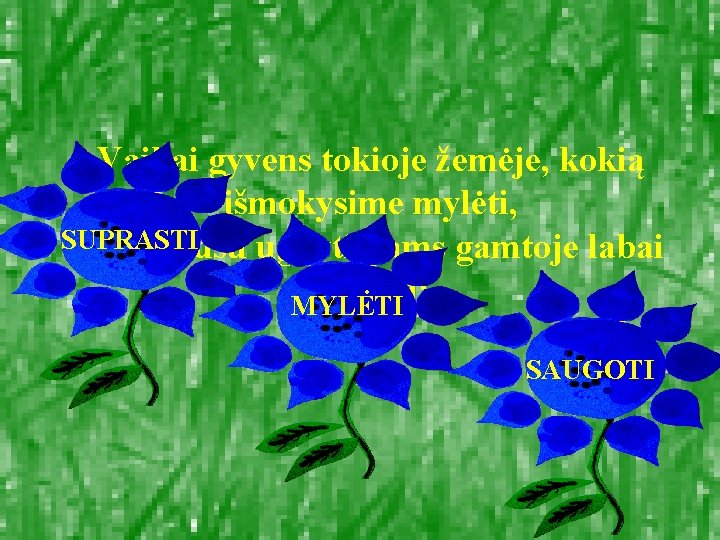 Vaikai gyvens tokioje žemėje, kokią išmokysime mylėti, SUPRASTI todėl mūsų ugdytiniams gamtoje labai svarbu: