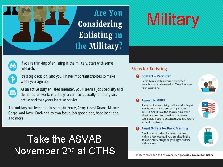 Military Take the ASVAB November 2 nd at CTHS 