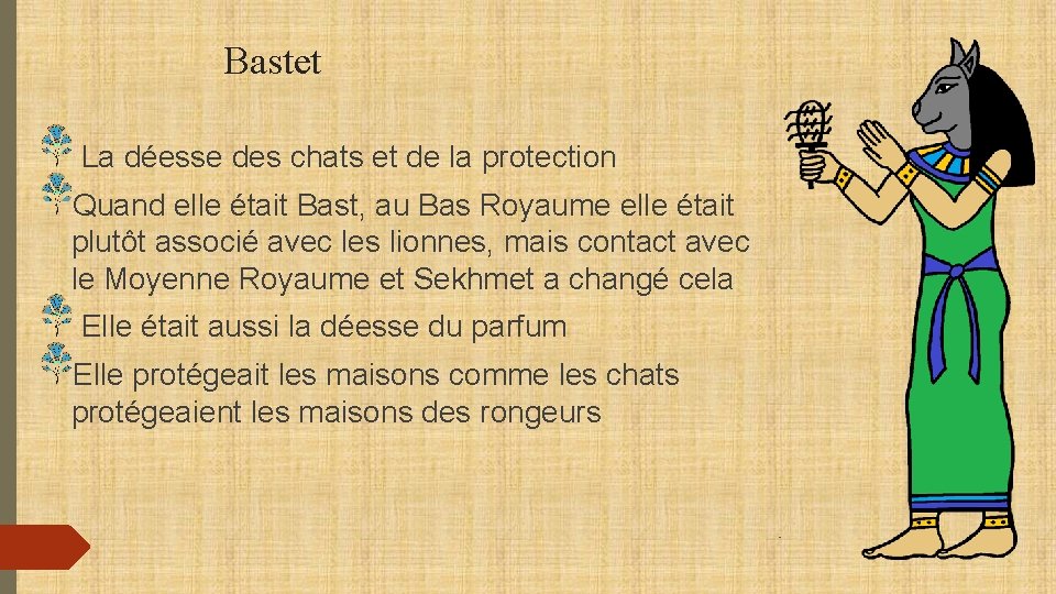 Bastet La déesse des chats et de la protection Quand elle était Bast, au