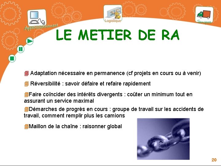 LE METIER DE RA 4 Adaptation nécessaire en permanence (cf projets en cours ou LE METIER DE RA 4 Adaptation nécessaire en permanence (cf projets en cours ou
