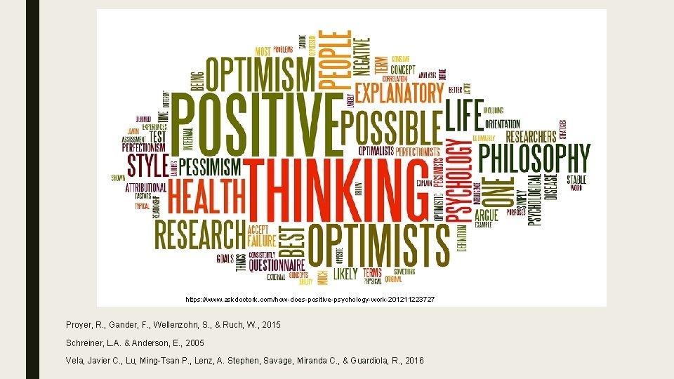  https: //www. askdoctork. com/how-does-positive-psychology-work-201211223727 Proyer, R. , Gander, F. , Wellenzohn, S. ,