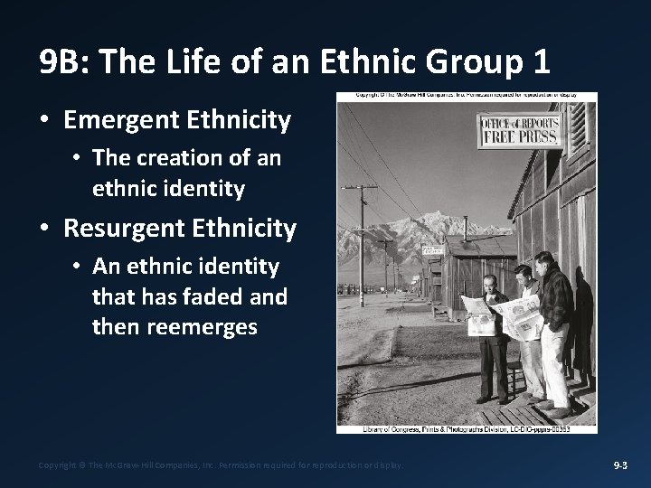 9 B: The Life of an Ethnic Group 1 • Emergent Ethnicity • The