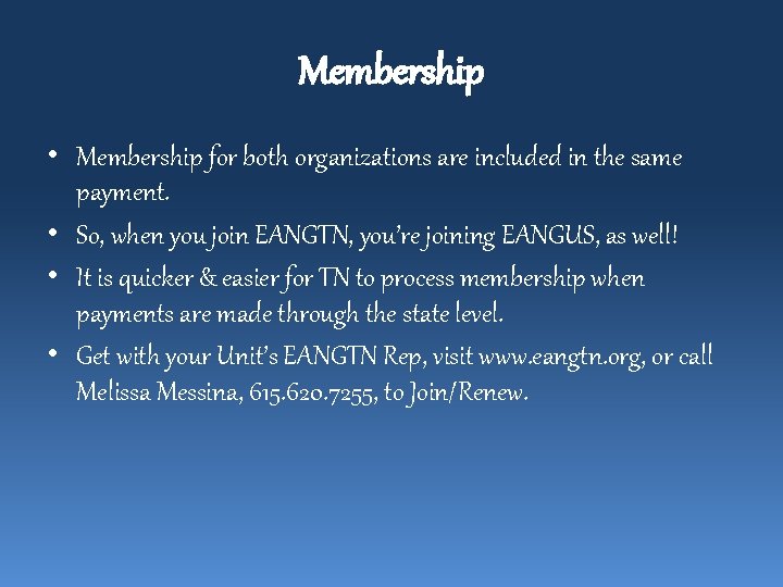 Membership • Membership for both organizations are included in the same payment. • So,