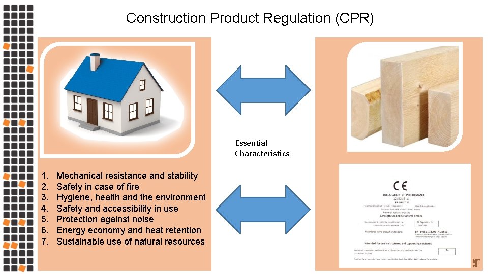 Construction Product Regulation (CPR) Essential Characteristics 1. 2. 3. 4. 5. 6. 7. Mechanical