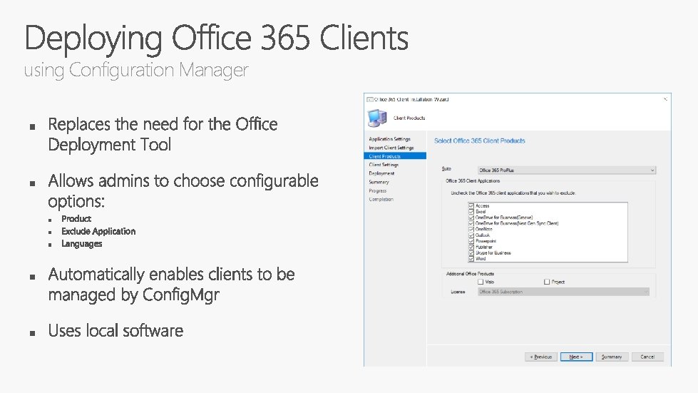 using Configuration Manager 