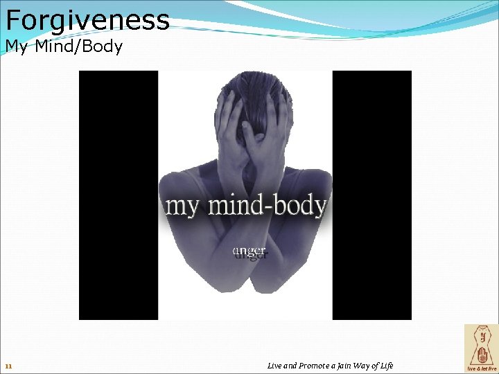 Forgiveness My Mind/Body 11 Live and Promote a Jain Way of Life 