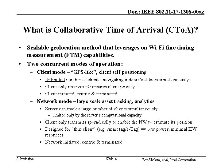 Doc. : IEEE 802. 11 -17 -1308 -00 az What is Collaborative Time of Doc. : IEEE 802. 11 -17 -1308 -00 az What is Collaborative Time of