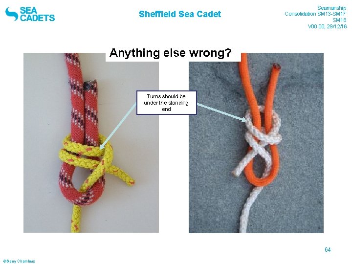 Sheffield Sea Cadet Seamanship Consolidation SM 13 -SM 17 SM 18 V 00. 00,