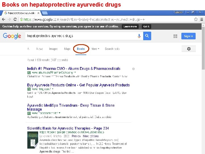 Books on hepatoprotective ayurvedic drugs 