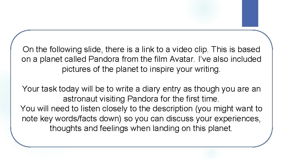 On the following slide, there is a link to a video clip. This is