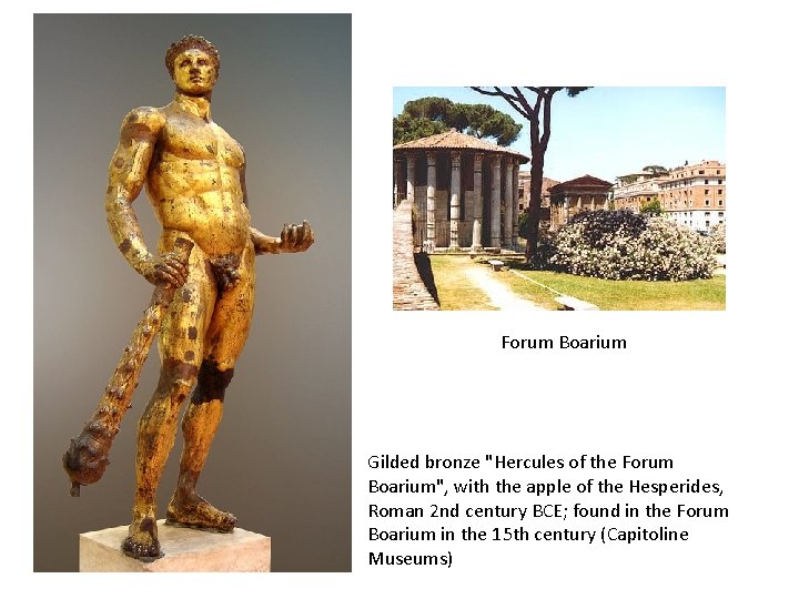 Forum Boarium Gilded bronze "Hercules of the Forum Boarium", with the apple of the