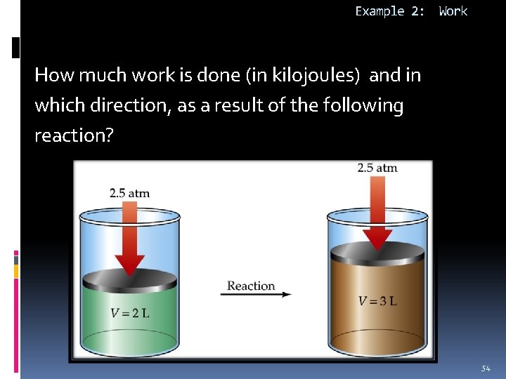 Example 2: Work How much work is done (in kilojoules) and in which direction,