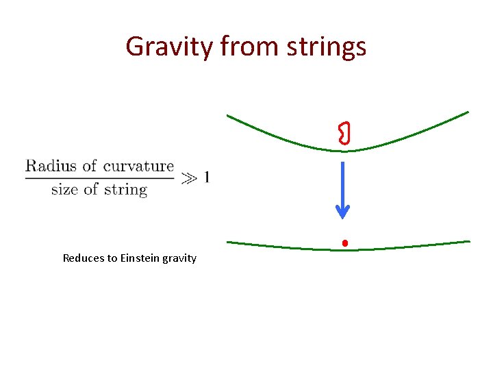 Gravity from strings Reduces to Einstein gravity 