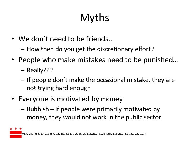 Myths • We don’t need to be friends… – How then do you get