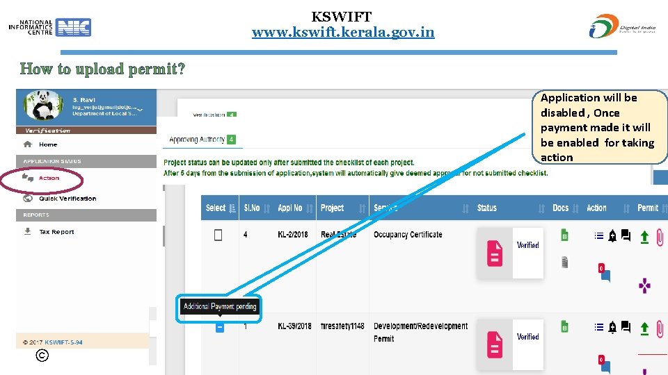 KSWIFT www. kswift. kerala. gov. in How to upload permit? New Clarification Send reply