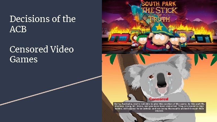 Decisions of the ACB Censored Video Games 