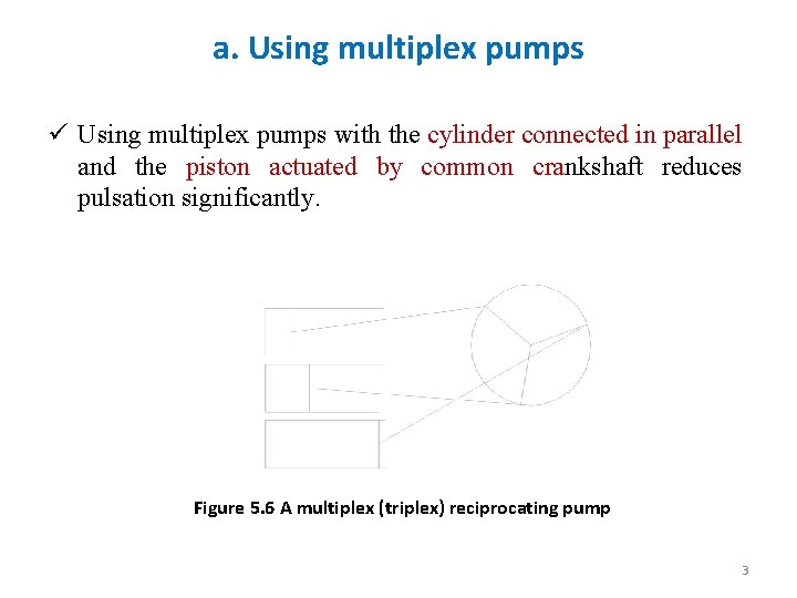 a. Using multiplex pumps ü Using multiplex pumps with the cylinder connected in parallel