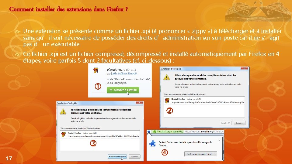 Comment installer des extensions dans Firefox ? Une extension se présente comme un fichier.