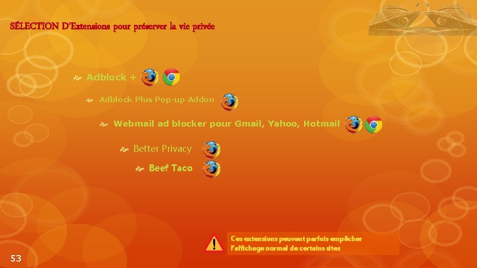 SÉLECTION D’Extensions pour préserver la vie privée Adblock + Adblock Plus Pop-up Addon Webmail