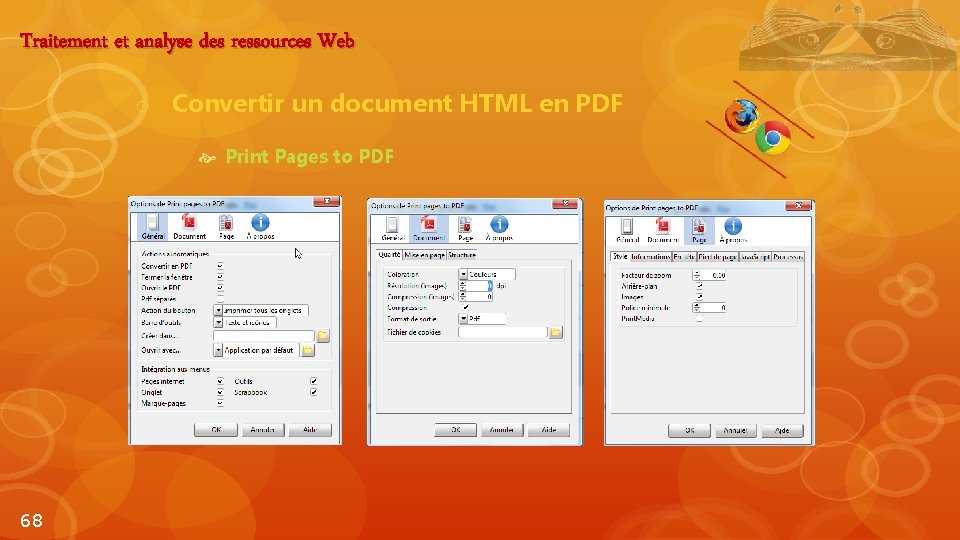 Traitement et analyse des ressources Web o Convertir un document HTML en PDF Print