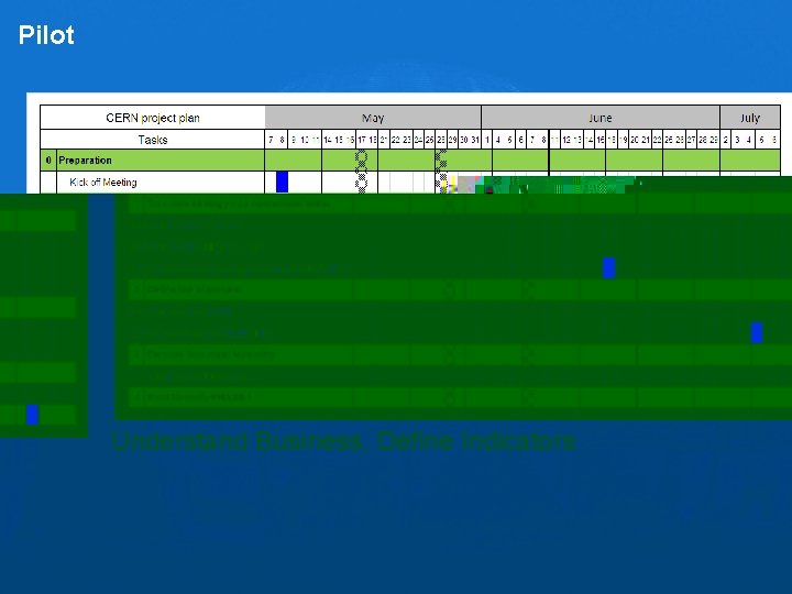 Pilot Understand Business, Define Indicators 