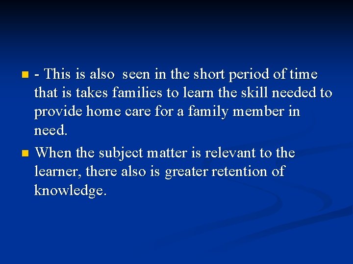 - This is also seen in the short period of time that is takes - This is also seen in the short period of time that is takes
