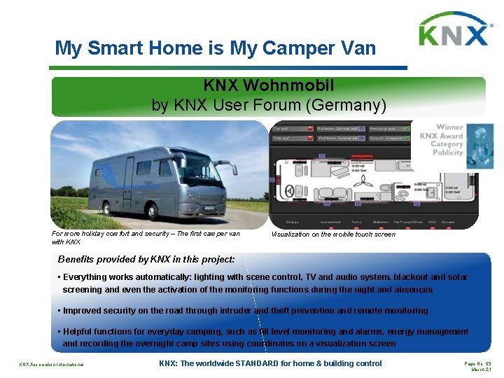 My Smart Home is My Camper Van KNX Wohnmobil by KNX User Forum (Germany)