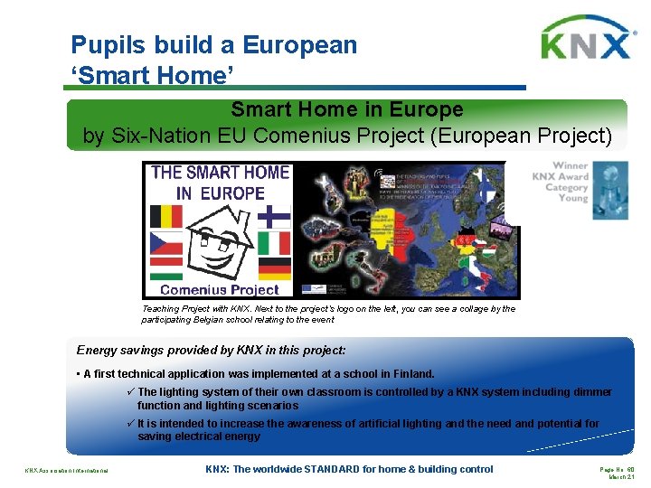 Pupils build a European ‘Smart Home’ Smart Home in Europe by Six-Nation EU Comenius