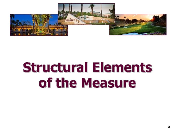 Structural Elements of the Measure 16 