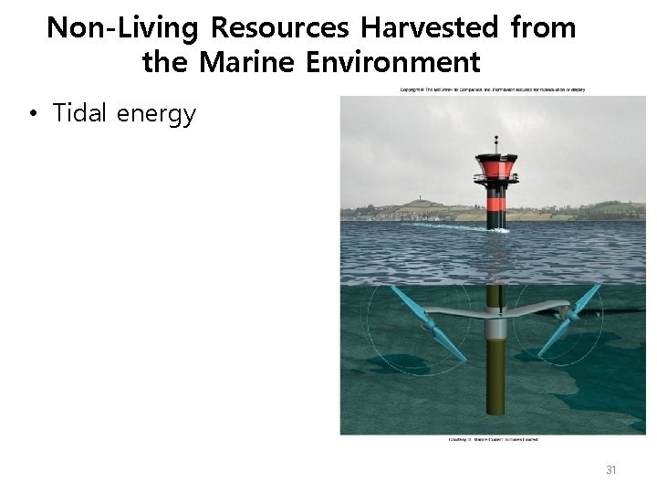 Non-Living Resources Harvested from the Marine Environment • Tidal energy 31 