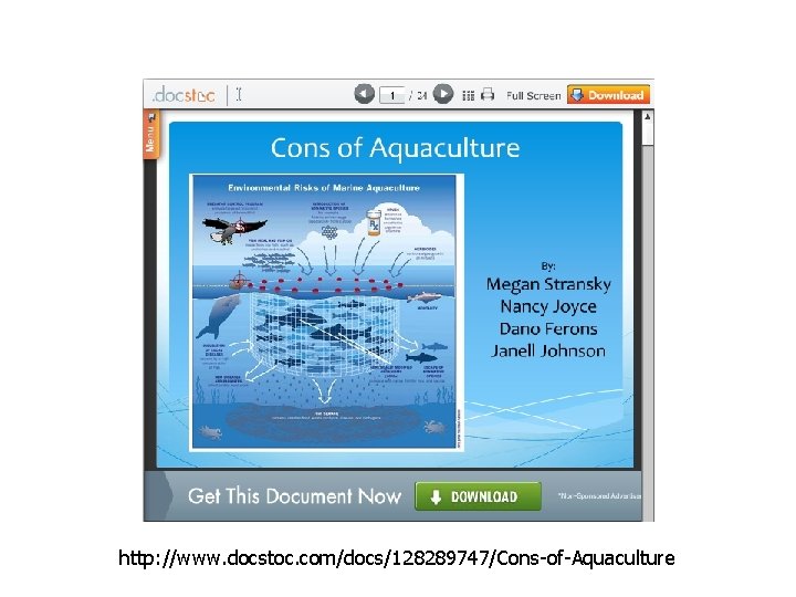 http: //www. docstoc. com/docs/128289747/Cons-of-Aquaculture 