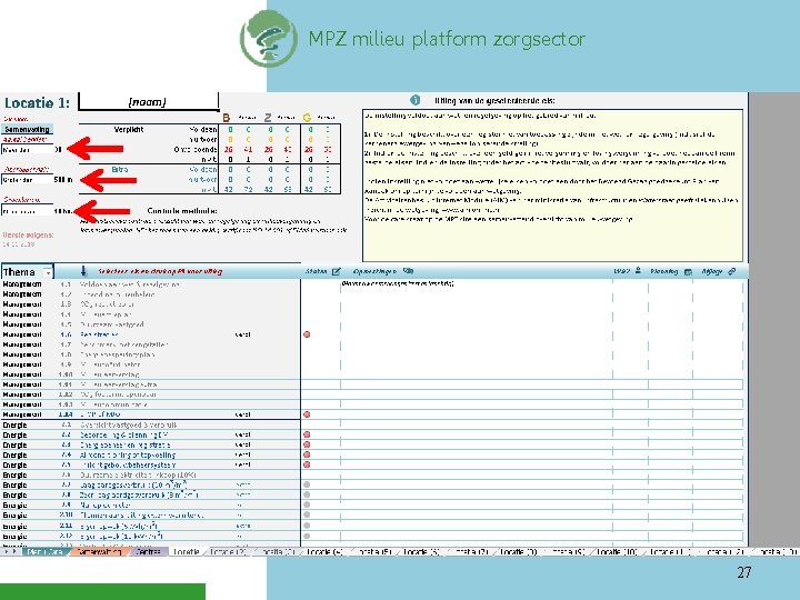 MPZ milieu platform zorgsector 27 