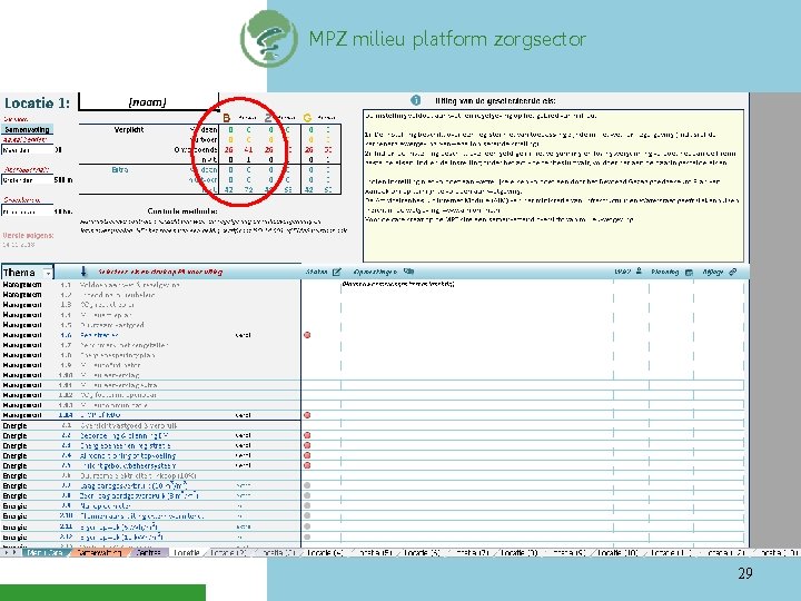 MPZ milieu platform zorgsector 29 