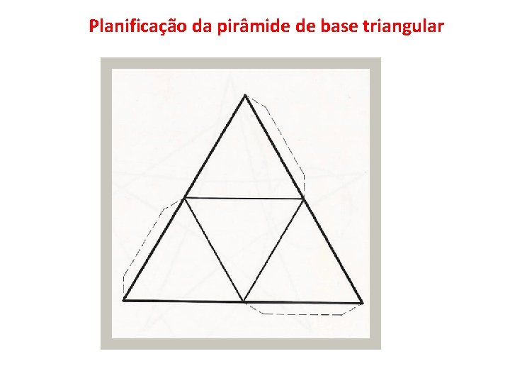 Planificação da pirâmide de base triangular 